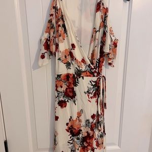 Floral wrap dress